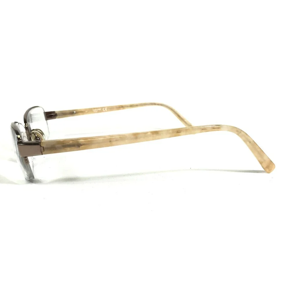 Liz Clairborne Eyeglasses Frames L343 1B0 Brown Pearl Marble Half Rim 54-17-140